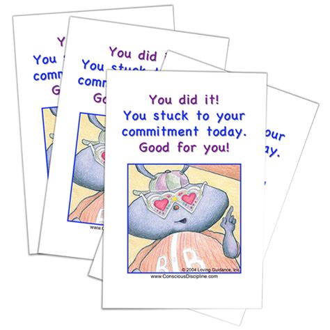 Resource: We Care Cards: You Did It! - Commitment - Conscious Discipline