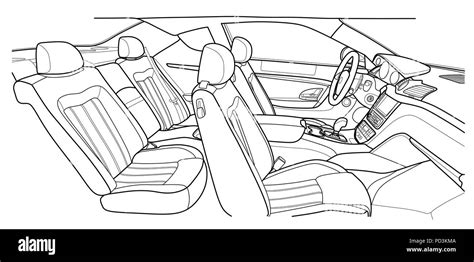 Machine inside. Interior of the vehicle. Illustration Stock Vector ...