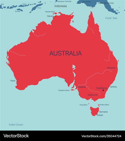 Get Map Of Australia Continent PNG - Six Maps 90