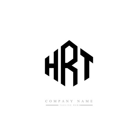 diseño de logotipo de letra hrt con forma de polígono. diseño de logotipo en forma de cubo y ...