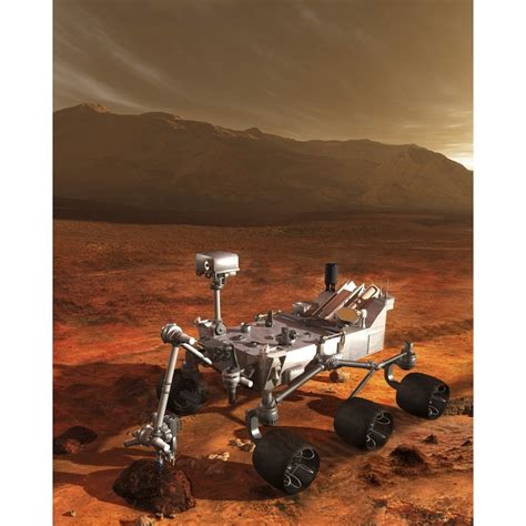 NASA's Curiosity rover samples a rock on the floor of Gale Crater Poster Print (12 x 15 ...