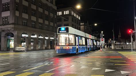 Zurich By Night - Light Rail Tram of Zurich - YouTube