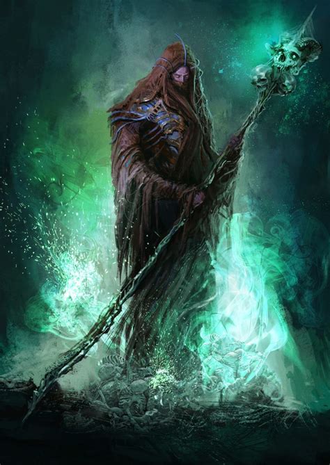 Necromancer – horror conceüt by Dima Zasimovich | Necromancer, Fantasy artwork, Fantasy warrior