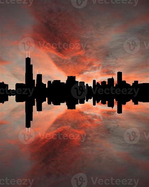 Chicago skyline at sunset 750196 Stock Photo at Vecteezy