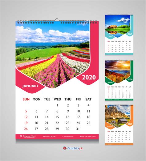 Professional multipurpose Wall calendar 2020 twelve page design ...