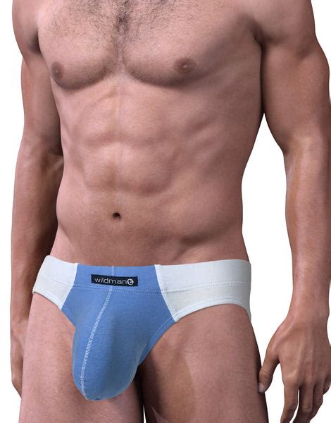 Big Boy Pouch Bikini White/Blue Underwear – WildmanT