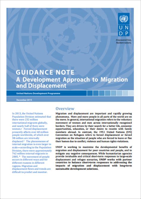 Guidance Note - A Development Approach to Migration and Displacement ...