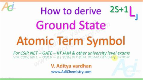 Ground State Term Symbol - How to derive? AdiChemistry CSIR NET GATE ...