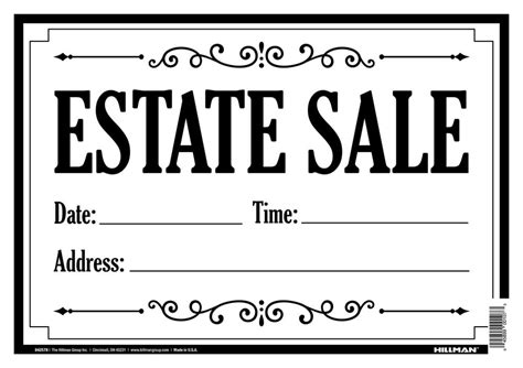 Printable Estate Sale Sign Estate Sale Signs, For Sale Sign, Estate Sale Planning | atelier-yuwa ...