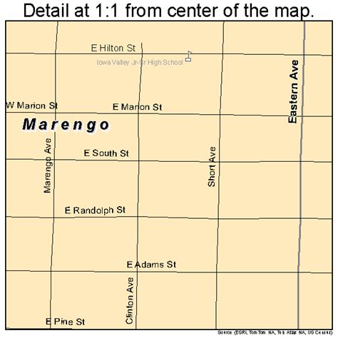 Marengo Iowa Street Map 1949395