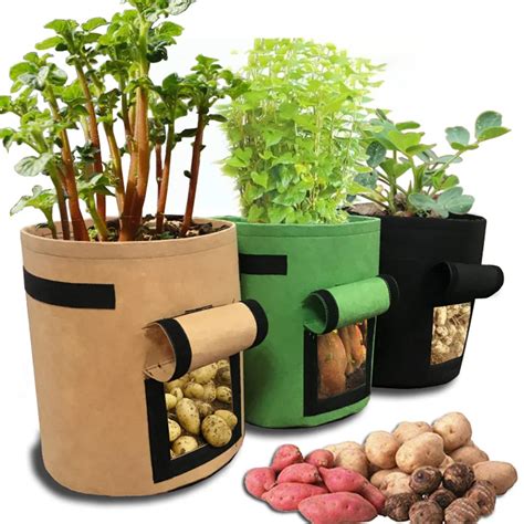 DIY Potato Garden Grow Bag 7 Gallons Planting Container Bag Vegetable Gardening jardineria ...