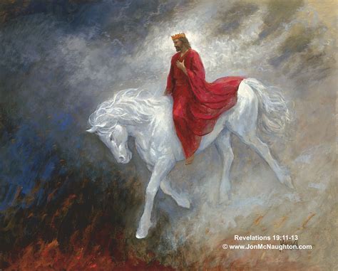 The Second Coming by Jon McNaughton Revelations 19:11-13, Jesus Christ ...