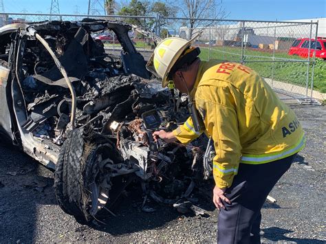 PHOTOS: Tesla driver survives fiery Model X crash in Fremont | abc7news.com