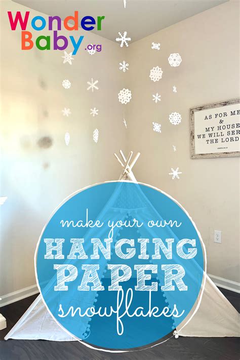 Hanging Paper Snowflakes | WonderBaby.org