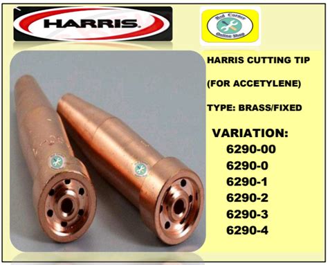 HARRIS CUTTING TIP ACETYLENE (BRASS / Fixed ) (00, 0, 1, 2, 3, 4 ...