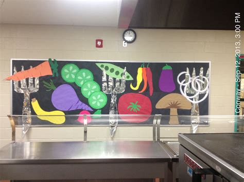 Lunch room bulletin board | Cafeteria bulletin boards, School cafeteria decorations, Cafeteria decor