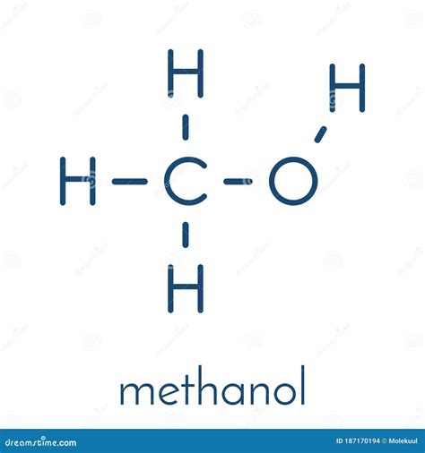 Methanol Methyl Alcohol, MeOH Molecule. Highly Toxic. Skeletal Formula ...