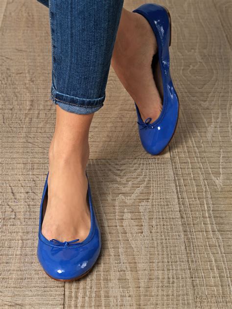 Lyst - Bloch Patent Leather Flats in Blue