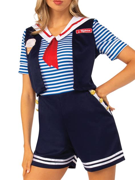 Robin Scoops Ahoy Costume, Stranger Things, Adult - The Costumery