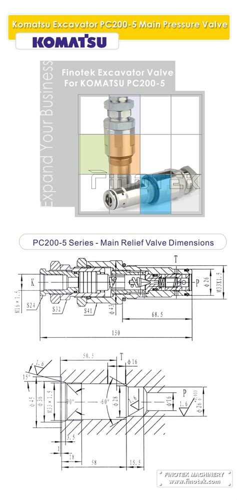 komatsu Excavator Pressure Valve | Pressure Control Valve