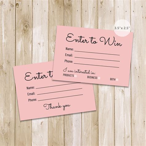 Printable Raffle Ticket Templates Pink and Blue Enter to Win Cards ...