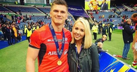 Owen Farrell is supported by wife Georgie Lyon with whom they have young son - Mirror Online