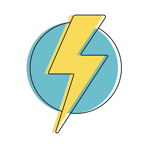 Simple flat lightning, electric power icon. Energy and electricity symbol. 13192195 Vector Art ...