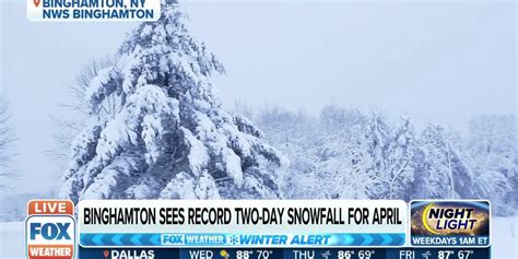 Binghamton meteorologist on record April snow: 'Fairly rare event' for Southern Tier of NY State ...