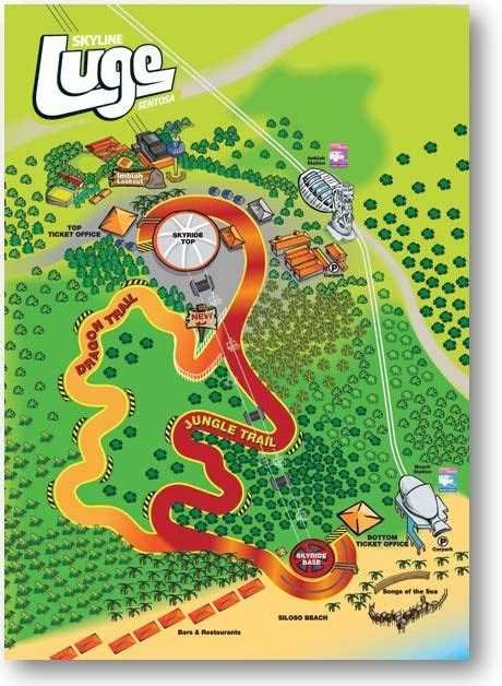 Sentosa Luge Map – Sentosa Island, Singapore | Luge, Skyline, Singapore