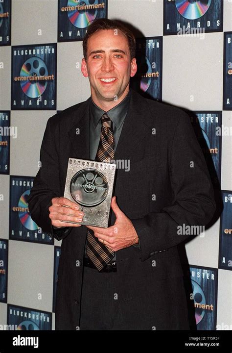 LOS ANGELES, CA. March 11, 1997: Actor Nicolas Cage at the Blockbuster Entertainment Awards ...