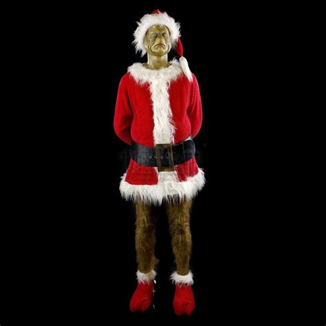 Lot 268 - Grinch (Jim Carrey) Santa Costume Display | HOW THE GRINCH STOLE CHRISTMAS (2000)