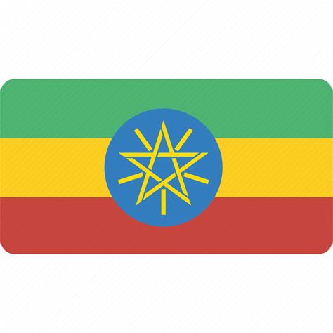 Ethiopia, flag, rectangular, country, flags, national, rectangle icon ...