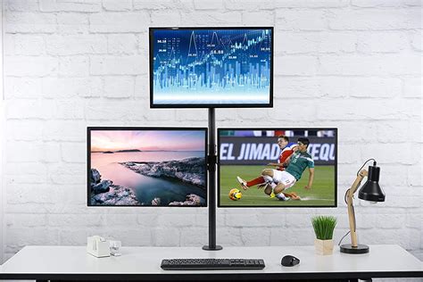 Triple Monitor Stand -Fully Adjustable Monitor Desk Mount Full Motion – Forgingmount