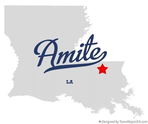 Map of Amite, LA, Louisiana