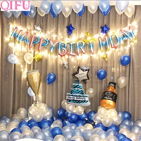 QIFU Happy Birthday Balloons Decorations Party Supplies Birthday Party Decorations Kids Fvors ...