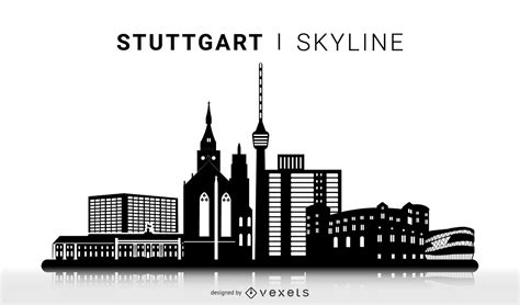 Stuttgart Silhouette Skyline Design Vector Download