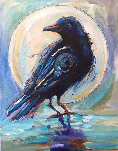 Spirit Crow Painting by Michelle Lake - Fine Art America