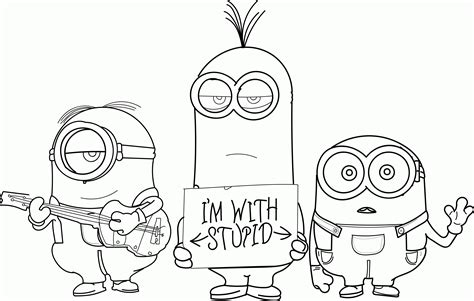 Minions Coloring Pages Bob - Coloring Home