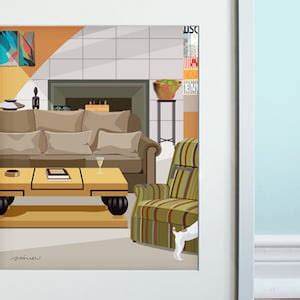 Frasier's Apartment Art Print, TV Sitcom, Frasier Inspired - Etsy