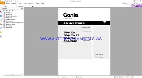 Terex Genie Z30-20N Z34-22DC Boom Service Manuals 139378 | Auto Repair Manual Forum - Heavy ...