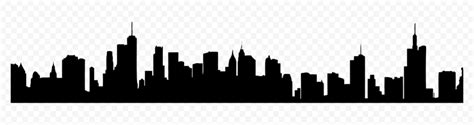 Skyline City Cityscape Building Black Silhouette PNG | Citypng