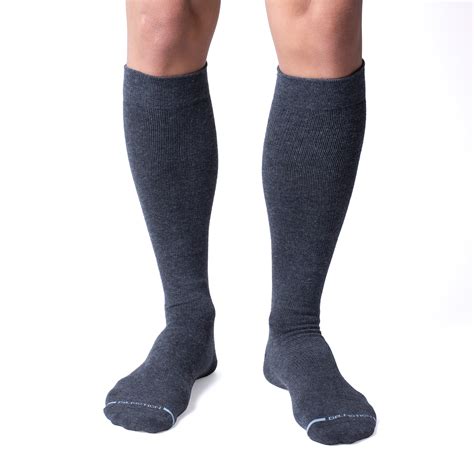 Solid Cotton Blend | Knee-High Compression Socks For Men | Dr. Motion