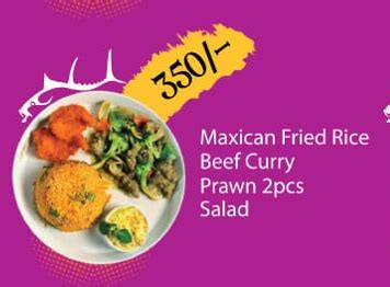 Mexican Fried Rice+Beef Curry+Prawn 2Pcs+Salad – Taj Food Park