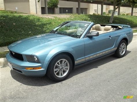 2005 Windveil Blue Metallic Ford Mustang V6 Deluxe Convertible ...