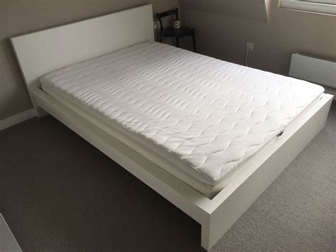 White Malm Double Bed Frame and slats (Ikea) | in Eastleigh, Hampshire ...