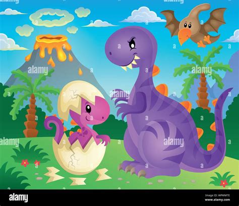 Dinosaur theme image 4 Stock Vector Image & Art - Alamy