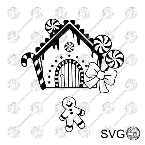 Gingerbread House SVG Gingerbread Man Cut Out Christmas - Etsy