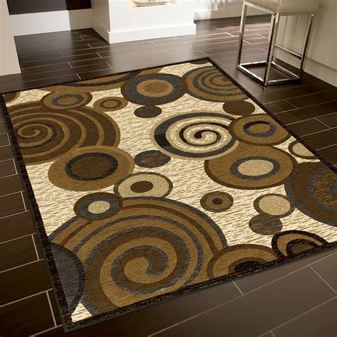 AllStar Rugs Circles Brown/Beige Area Rug | Wayfair