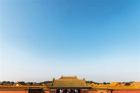 Premium Photo | Dragon-carved roofs at the forbidden city, beijing, china