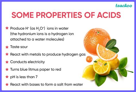 Acids and it's Properties - Definition [with Flowchart and Examples]